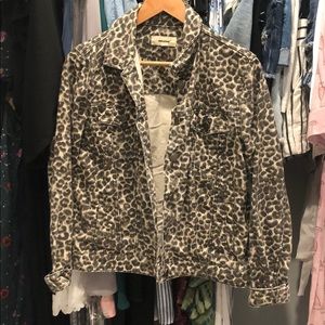 Perfect condition cheetah jean jacket